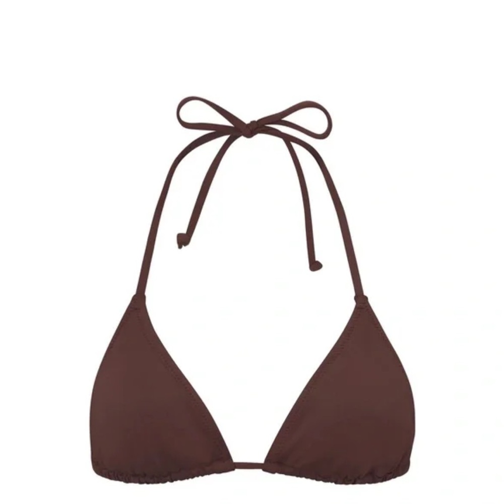 Brown Triangle Bikini Top